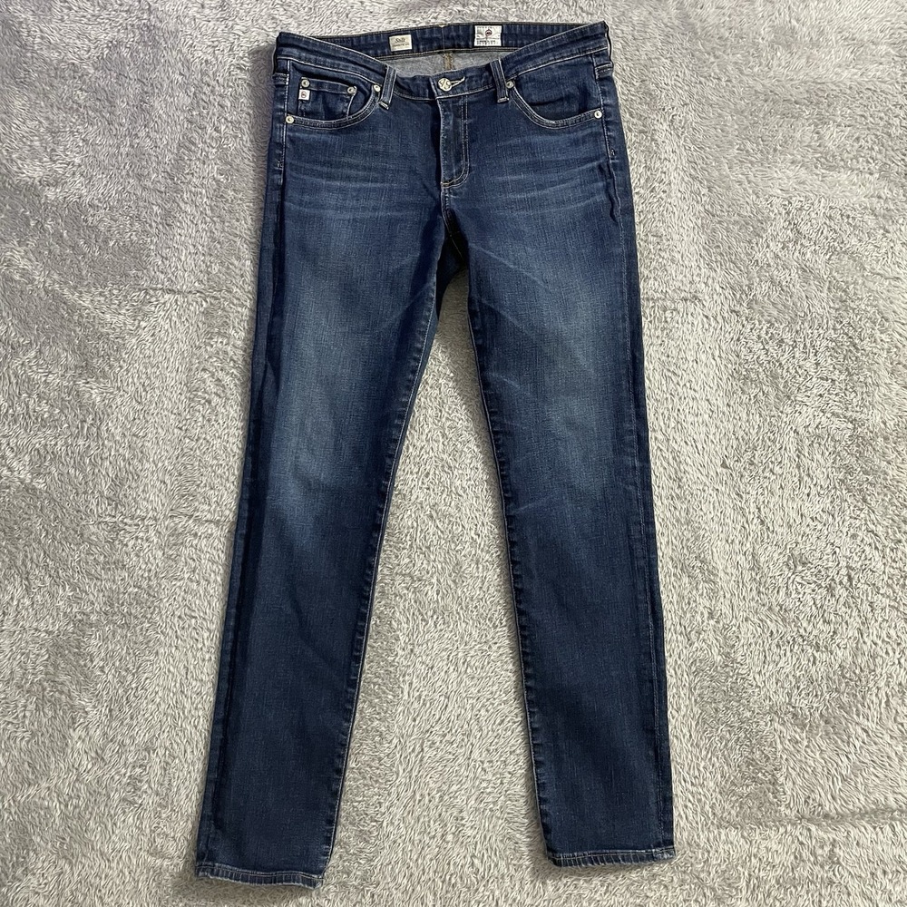 AG Adriano Goldschmied Jeans Womens Size 30 Stilt Cigarette Leg Dark Wash‎ Blue